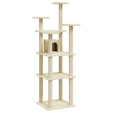 Vidaxl Cat Miwwelen mat Sisal kraazt Posts 171 cm Crème -Colored