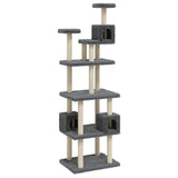 Vidaxl cat furniture with sisal scratching posts 188 cm dark gray
