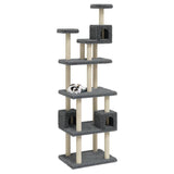 Vidaxl cat furniture with sisal scratching posts 188 cm dark gray
