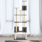 Vidaxl cat furniture with sisal scratching posts 188 cm dark gray