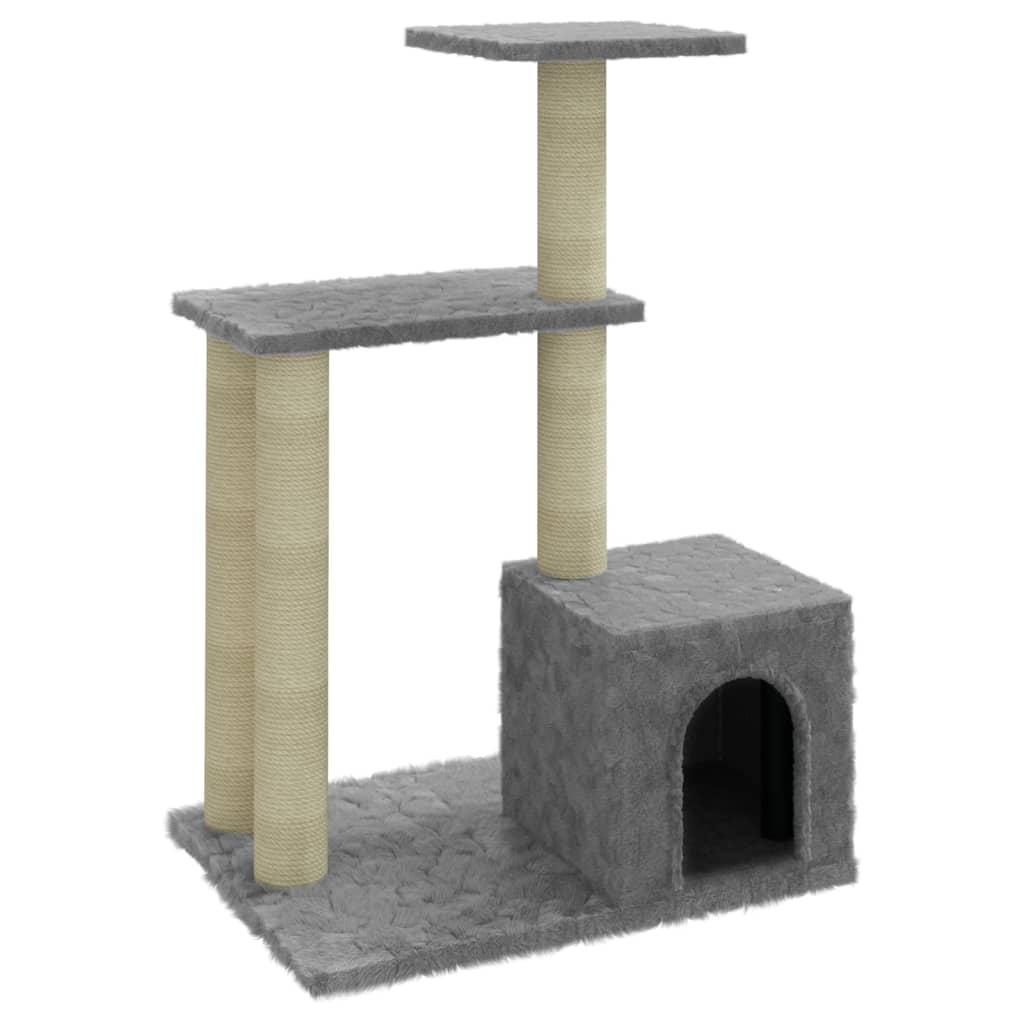 Vidaxl cat furniture with sisal scratching posts 71 cm light gray