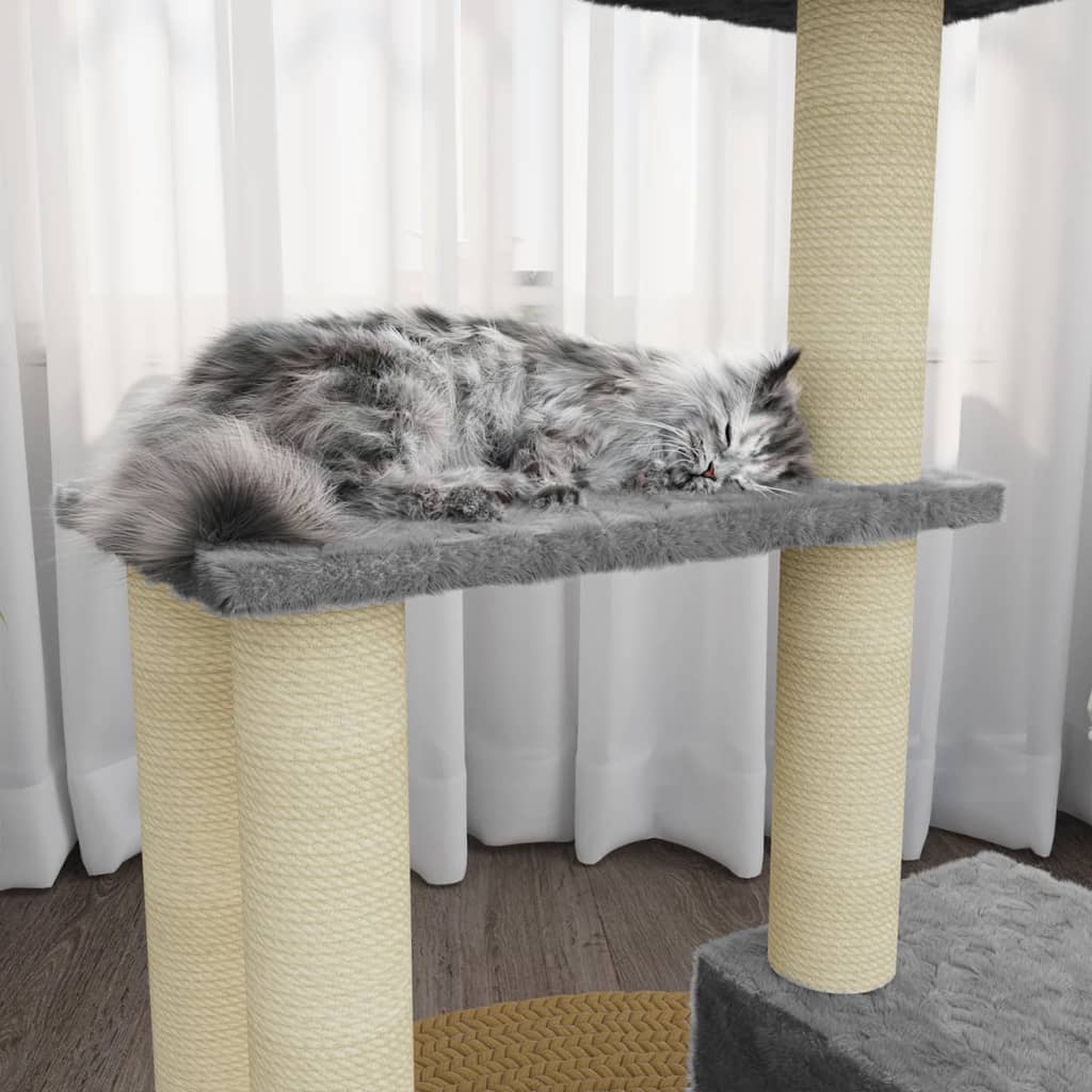 Vidaxl cat furniture with sisal scratching posts 71 cm light gray
