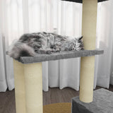 Vidaxl cat furniture with sisal scratching posts 71 cm light gray