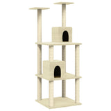 Nábytek Vidaxl Cat s nábytkem sisal škrábance 141 cm krém -