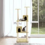 Nábytek Vidaxl Cat s nábytkem sisal škrábance 141 cm krém -