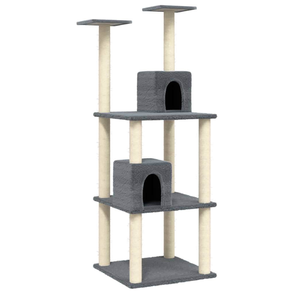 Vidaxl Cat Miwwelen mat Sisal kraazend Posts 141 cm donkel gro