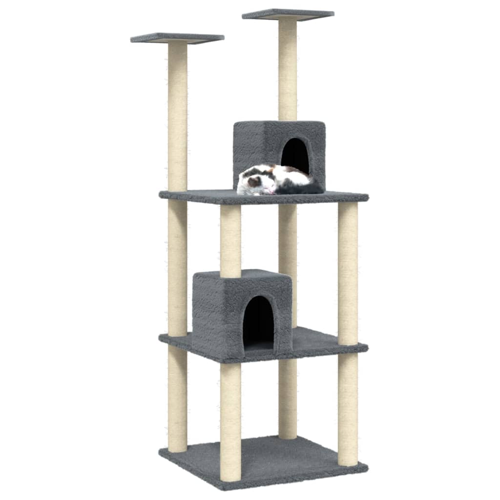 Vidaxl Cat Miwwelen mat Sisal kraazend Posts 141 cm donkel gro