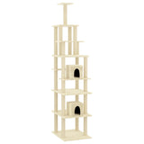 VidaXL cat furniture with sisal scratching posts 216 cm cream -colored