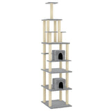 Vidaxl cat furniture with sisal scratching posts 216 cm light gray
