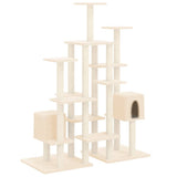 Vidaxl Cat Furniture avec Sisal Scratch Posts 145 cm Crème -Colored
