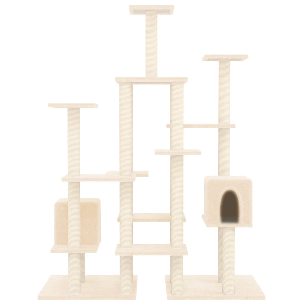 Vidaxl Cat Furniture avec Sisal Scratch Posts 145 cm Crème -Colored
