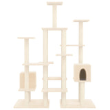 Vidaxl Cat Furniture avec Sisal Scratch Posts 145 cm Crème -Colored