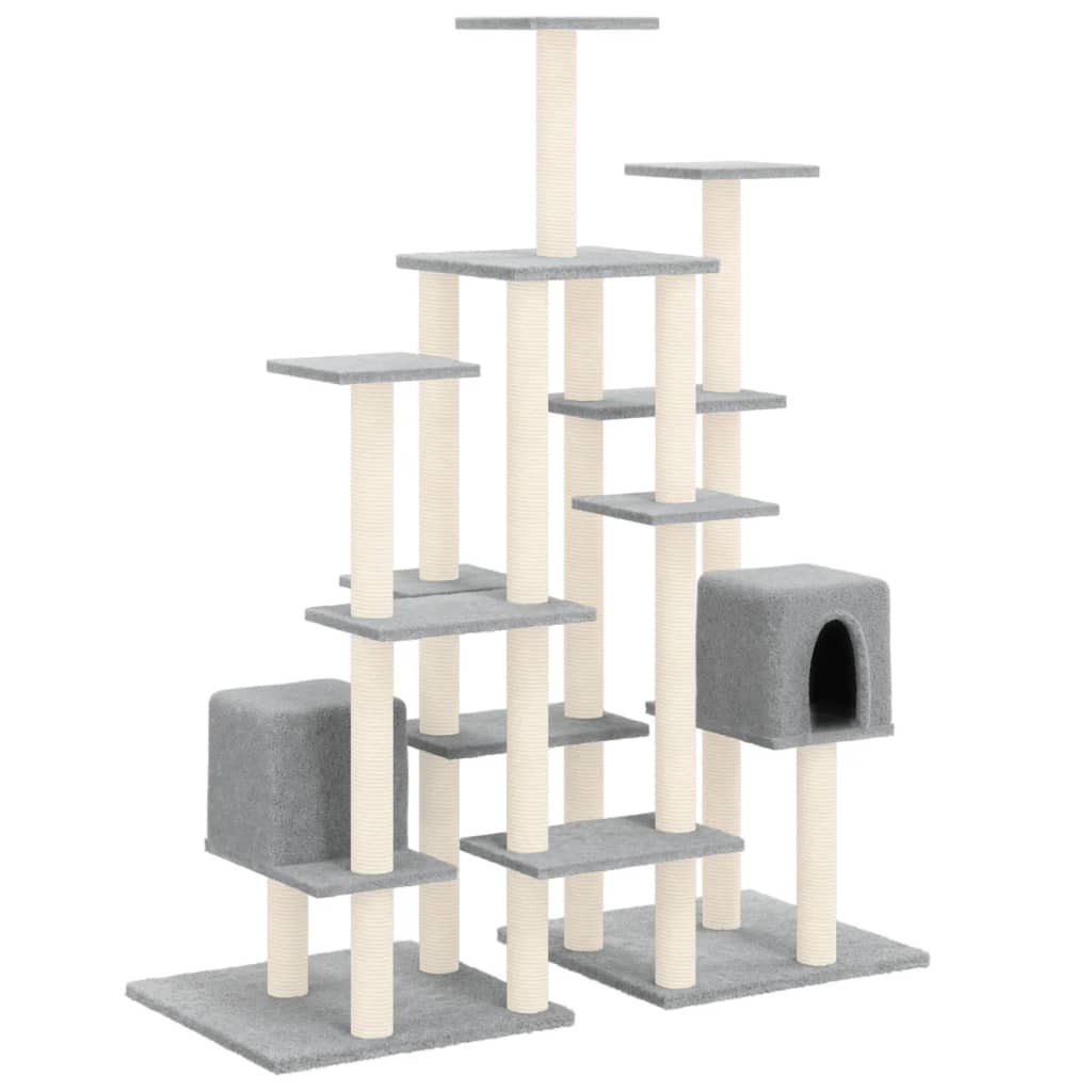 Vidaxl Cat Furniture avec Sisal Scratch Posts 145 cm Gris clair
