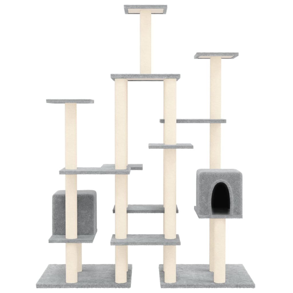Vidaxl Cat Furniture avec Sisal Scratch Posts 145 cm Gris clair
