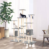 Vidaxl Cat Furniture avec Sisal Scratch Posts 145 cm Gris clair