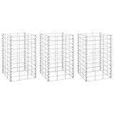 Vidaxl gabion planters 3 pcs raised 30x30x50 cm iron