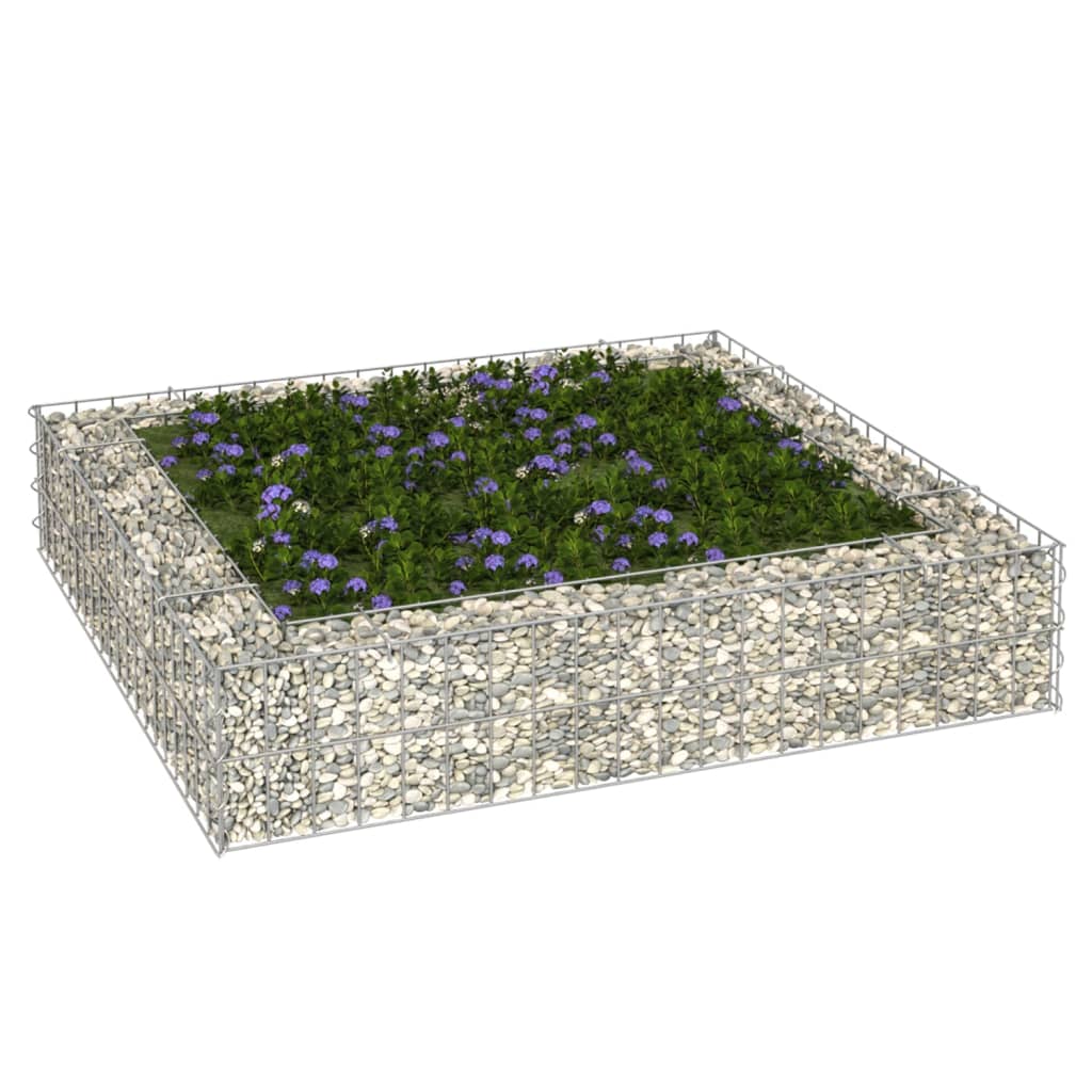 Vidaxl Gabion Fiorter ha raccolto acciaio zincato 100x100x20 cm