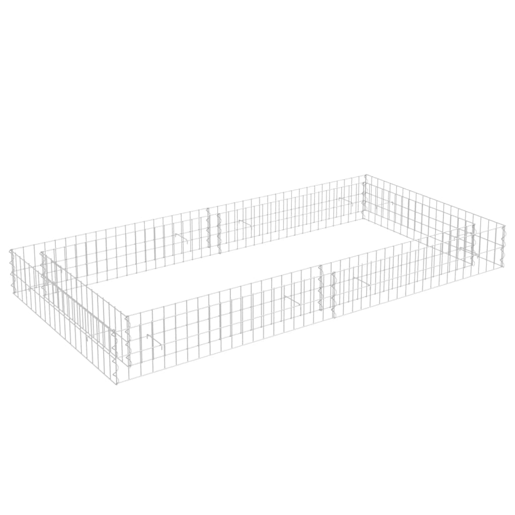 Vidaxl Gabion Planilnik je dvignil 200x100x20 cm pocinkano jeklo