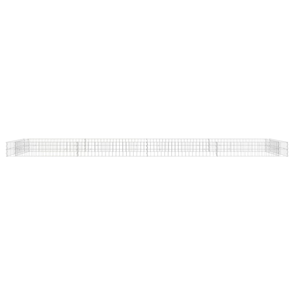 Vidaxl Gabion fioriera da 400x100x20 cm in acciaio zincato