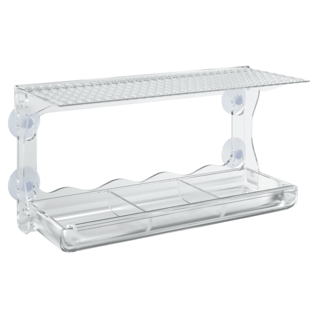 Vidaxl Bird feed bins for window 2 pcs 30x12x15 cm Acrylic