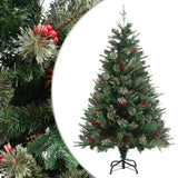 Vidaxl Christmas tree with pine cones 120 cm PVC and PE green