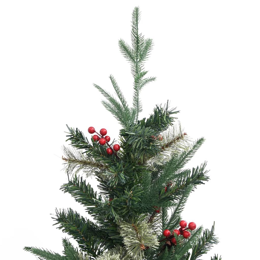 Vidaxl Christmas tree with pine cones 120 cm PVC and PE green