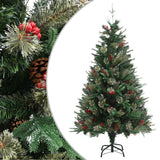 Vidaxl Christmas tree with pine cones 150 cm PVC and PE green