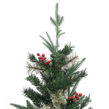 Vidaxl Christmas tree with pine cones 225 cm PVC and PE green