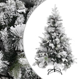 Vidaxl Christmas tree with pine cones and snow 150 cm PVC and PE