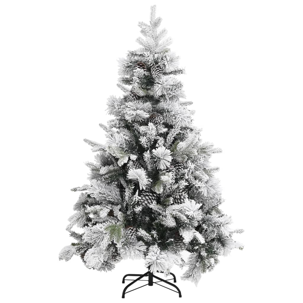 Vidaxl Christmas tree with pine cones and snow 150 cm PVC and PE