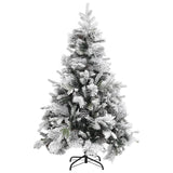 Vidaxl Christmas tree with pine cones and snow 150 cm PVC and PE