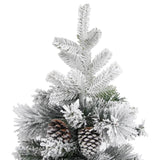 Vidaxl Christmas tree with pine cones and snow 150 cm PVC and PE