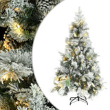 Vidaxl Christmas tree with LED and pine cones and snow 195 cm PVC and PE