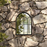Vidaxl garden mirror 60x45 cm iron black