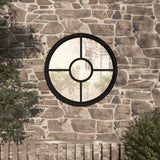 Vidaxl Garden Mirror około 40x4 cm żelaza czarna