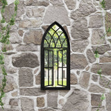 Vidaxl garden mirror 70x30 cm iron black