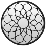 Vidaxl Garden Mirror runt 60x3 cm järnsvart