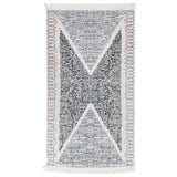 Vidaxl rug 120x180 cm cotton black and gray