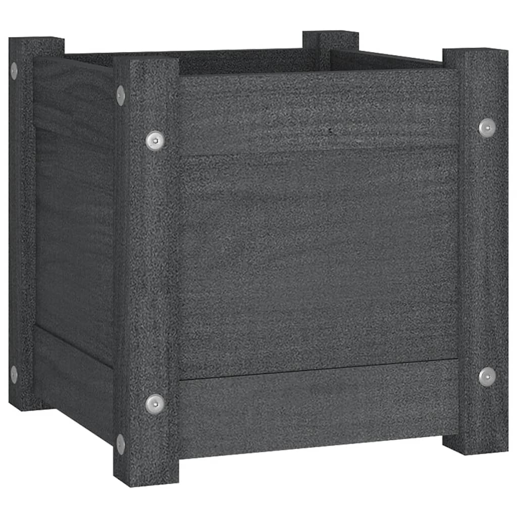 Vidaxl Planning Box 31x31x31 cm pevná borovice šedá