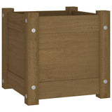 VidaXL Planning box 31x31x31 cm Solid pine honey brown