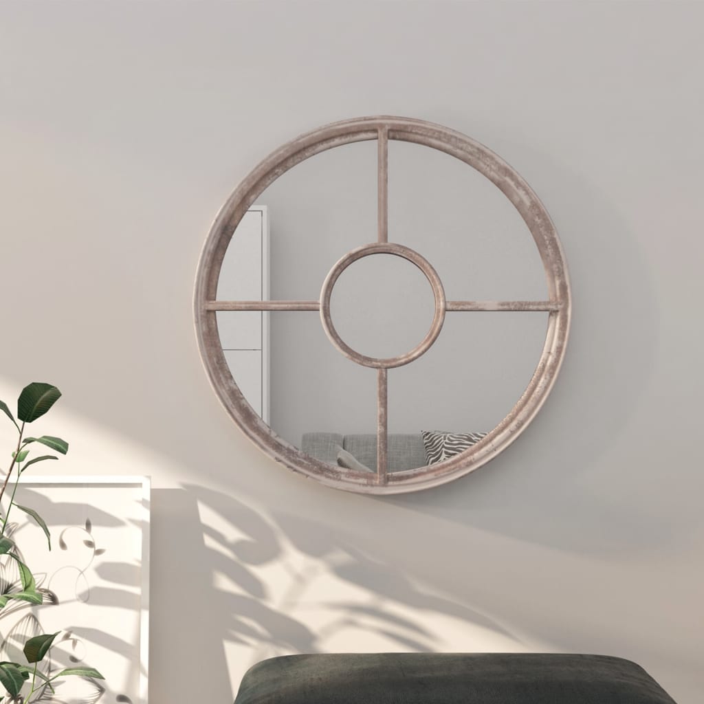 Vidaxl zrcadlo kolem 40x4 cm železného písku -