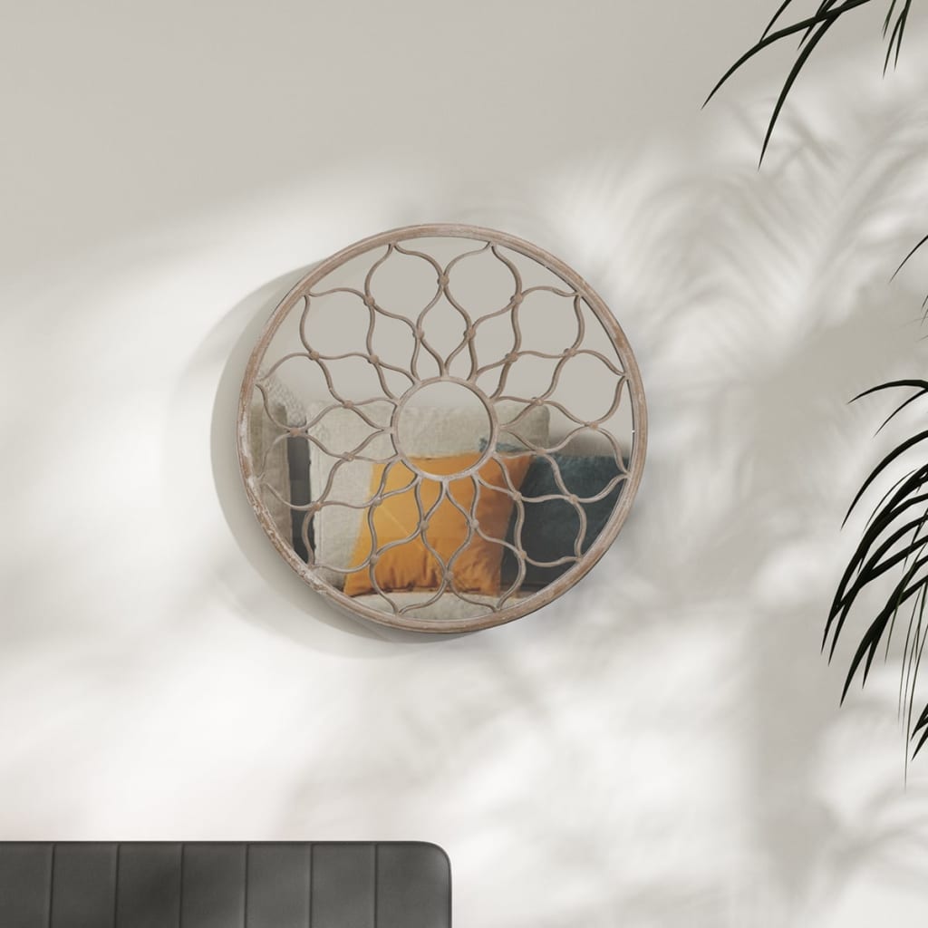 Vidaxl zrcadlo kolem 60x3 cm železného písku -