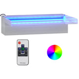 Vidaxl Waterfall Overlad with RGB LEDs 30 cm Stainless steel