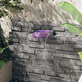 Vidaxl Waterfall Overlad with RGB LEDs 30 cm Stainless steel