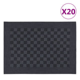 Vidaxl Kitchen Cloths 20 St 50x70 cm bomuld sort og grå
