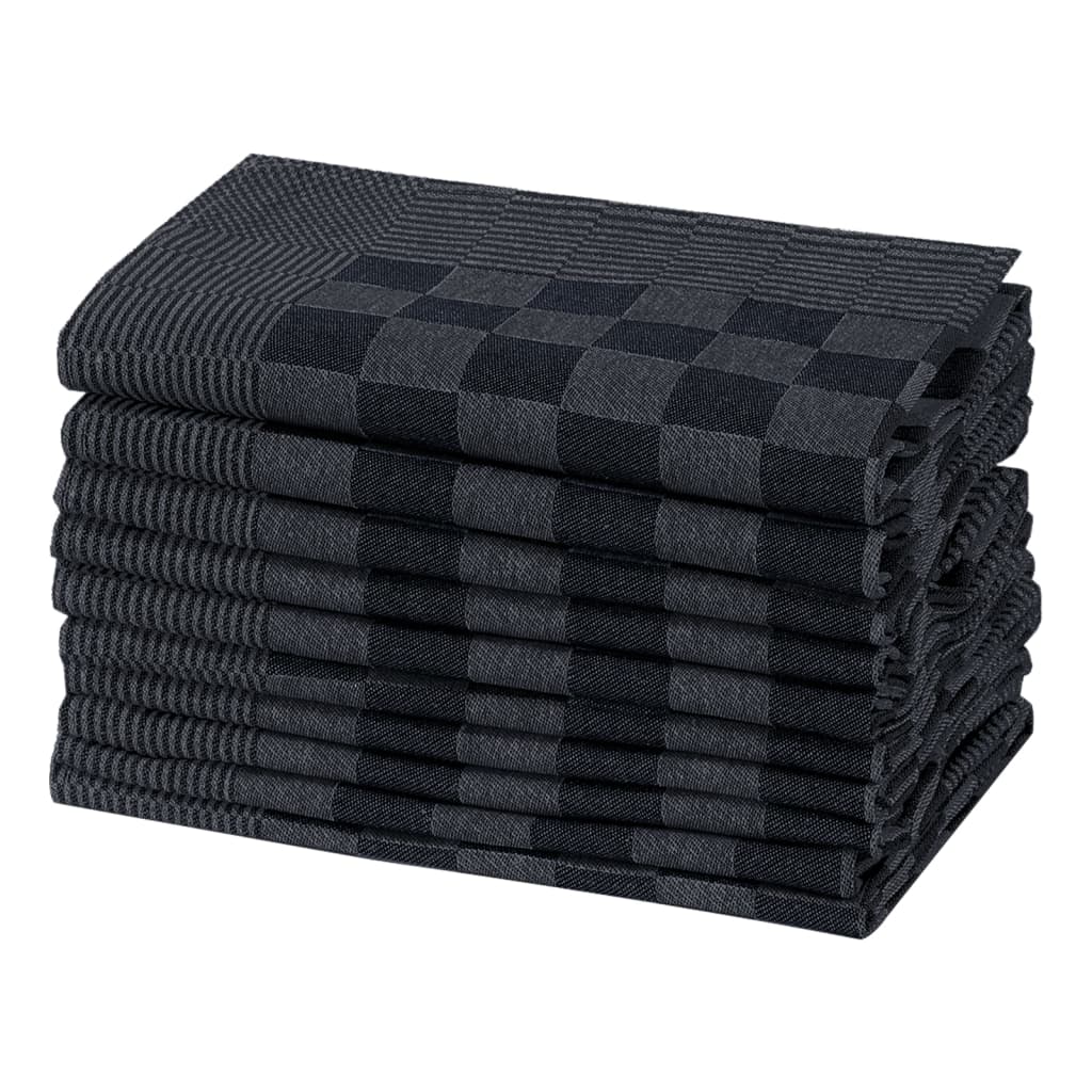 Vidaxl Kitchen Cloths 20 St 50x70 cm bomuld sort og grå