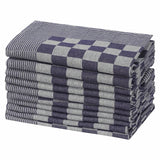 Vidaxl Kichen Stoff 10 st 50X70 cm Koteng blo a wäiss