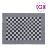 VIDAXL CANDO CUSCINE 20 ST 50x70 cm Blu di cotone e bianco