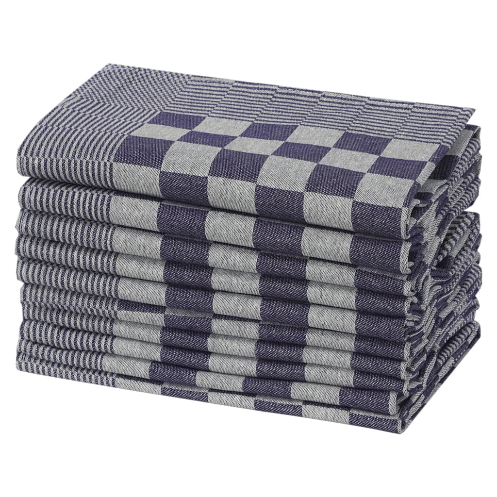 VIDAXL CANDO CUSCINE 50 ST 50x70 cm Blu di cotone e bianco