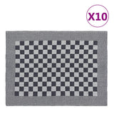Vidaxl Kitchen Cloths 10 ST 50x70 cm Algodón blanco y negro